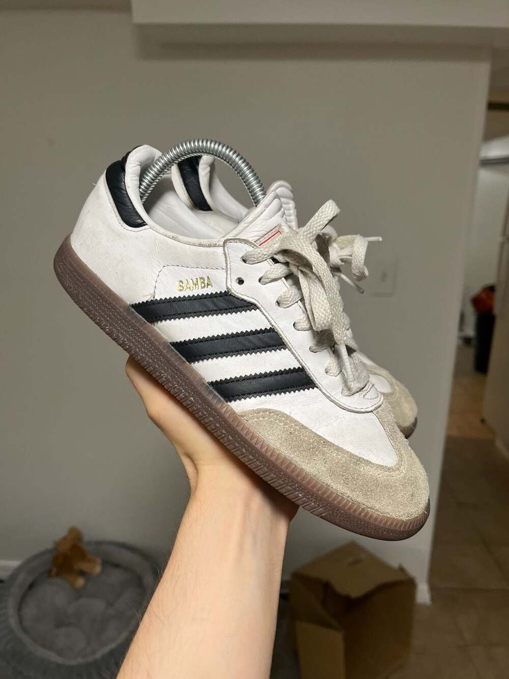 Adidas Samba OG Size 6.5 White Black Gum Sneakers